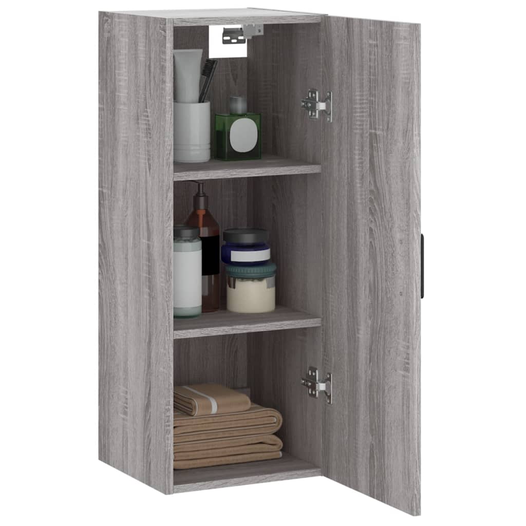 vidaXL Wall Mounted Cabinet Grey Sonoma 34,5x34x90 cm