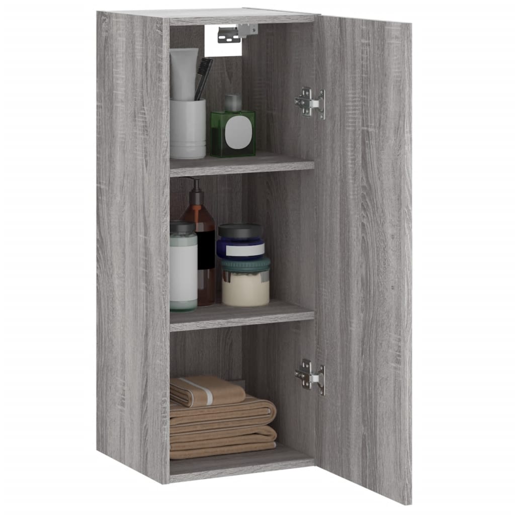 vidaXL Wall Mounted Cabinet Grey Sonoma 34,5x34x90 cm