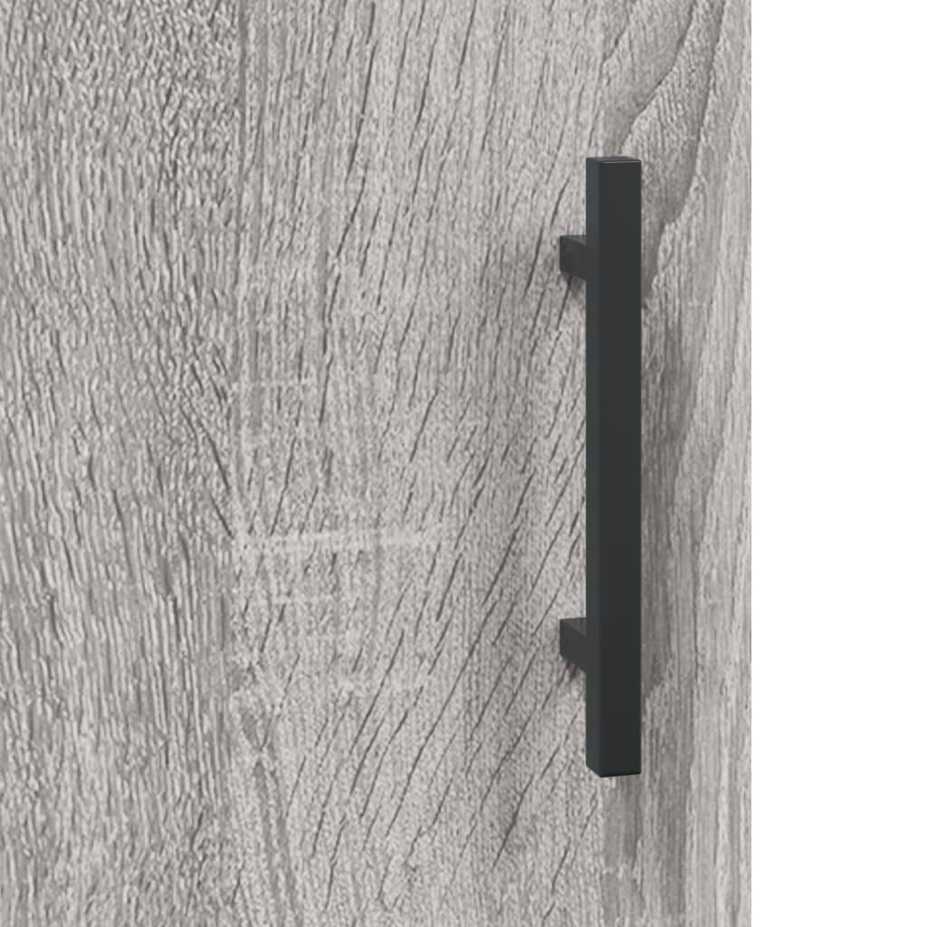 vidaXL Wall Mounted Cabinet Grey Sonoma 34.5x34x90 cm