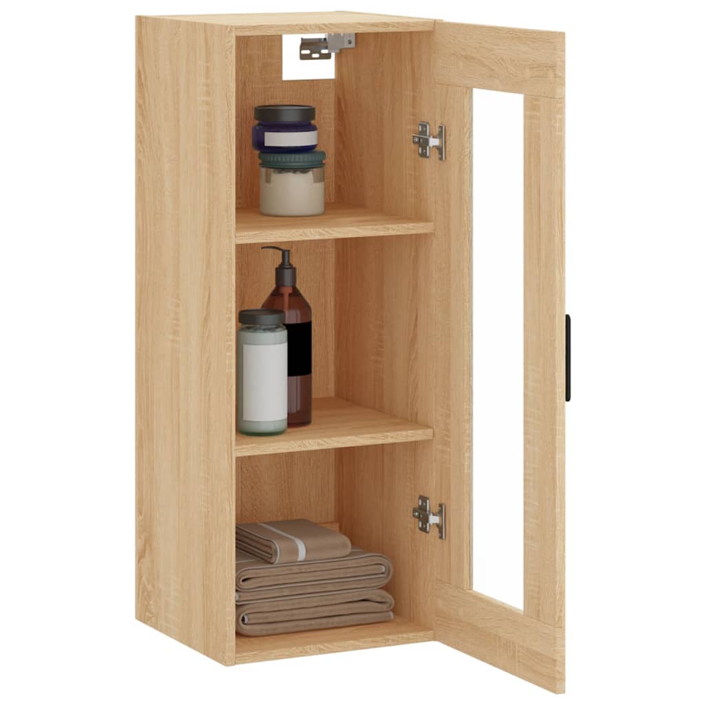 vidaXL Wall Mounted Cabinet Sonoma Oak 34,5x34x90 cm