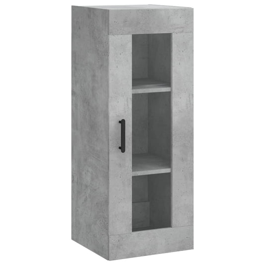 vidaXL Wall Mounted Cabinet Concrete Grey 34,5x34x90 cm