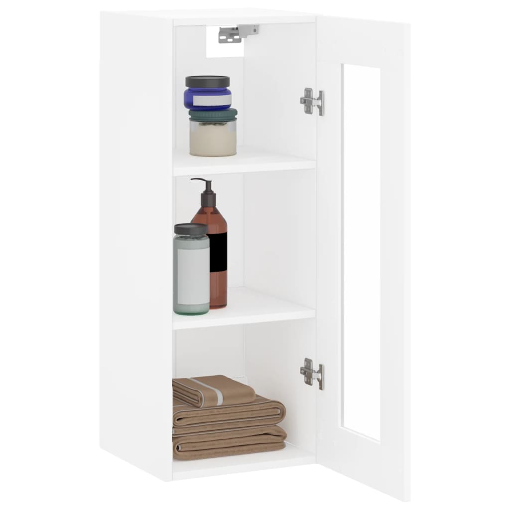 vidaXL Wall Mounted Cabinet White 34,5x34x90 cm