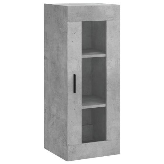 vidaXL Wall Mounted Cabinet Concrete Grey 34,5x34x90 cm