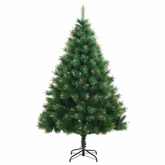 vidaXL Artificial Hinged Christmas Tree with Stand 180 cm