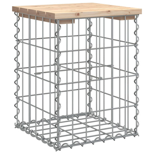 vidaXL Garden Bench Gabion Design 33x31x42 cm Solid Wood Pine