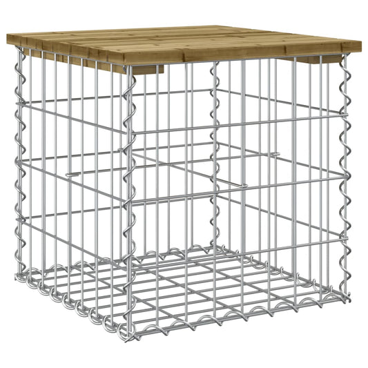 vidaXL Garden Bench Gabion Design 43x44x42 cm Impregnated Wood Pine