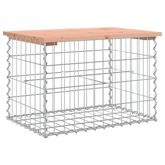 vidaXL Garden Bench Gabion Design 63x44x42 cm Solid Wood Douglas