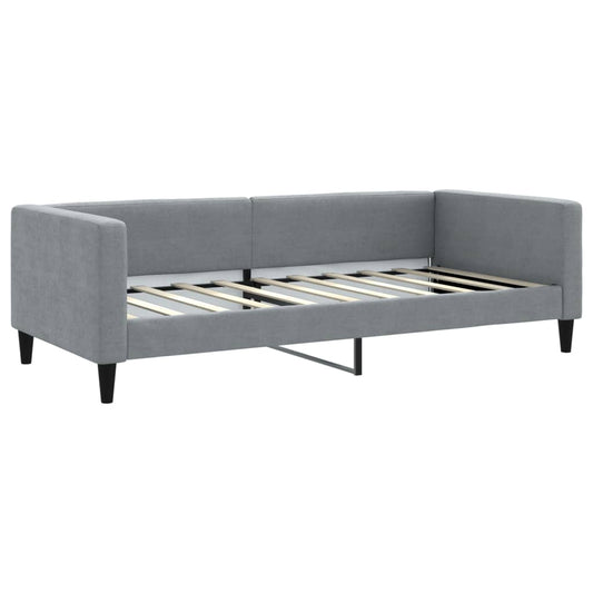 vidaXL Daybed with Mattress Light Grey 90x190 cm Fabric