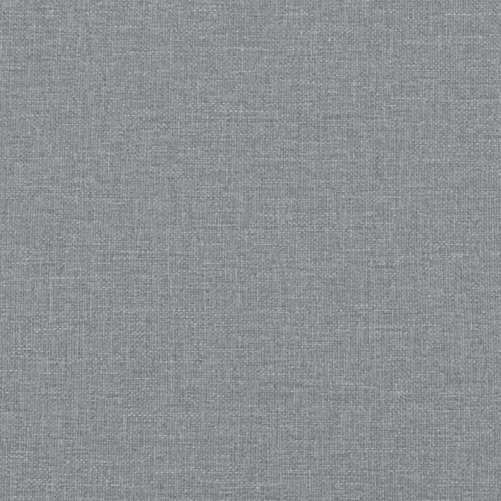 vidaXL Daybed with Trundle and Mattresses Light Grey 90x190 cm Fabric