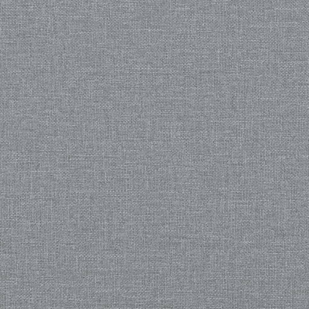 vidaXL Daybed with Trundle and Mattresses Light Grey 90x190 cm Fabric