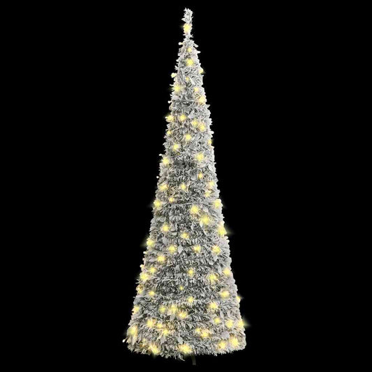 vidaXL Artificial Christmas Tree | Green and white | PVC, metal | 150 cm
