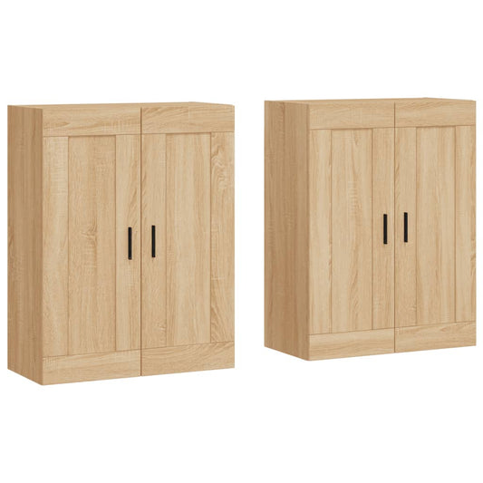 vidaXL Wall Mounted Cabinets 2 pcs Sonoma Oak Engineered Wood