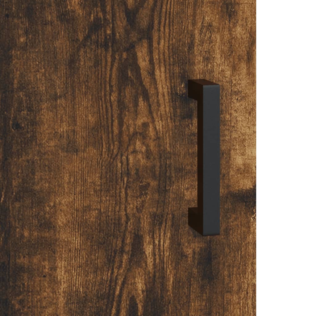 vidaXL Highboard Smoked Oak 69.5x34x180 cm Engineered Wood