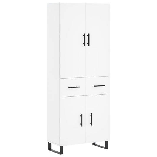 vidaXL Highboard White 69,5x34x180 cm Engineered Wood