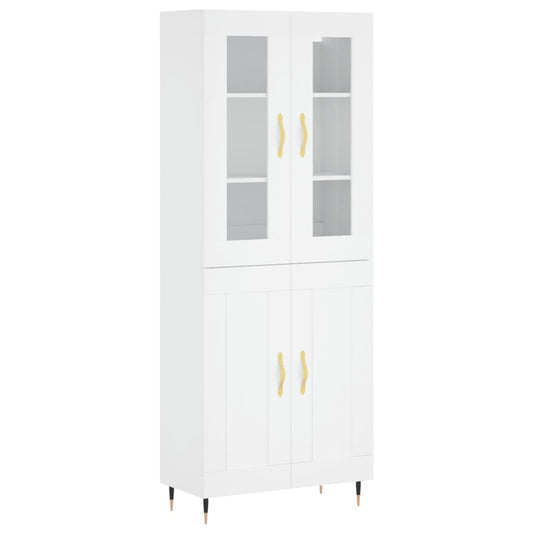 vidaXL Highboard White 69,5x34x180 cm Engineered Wood