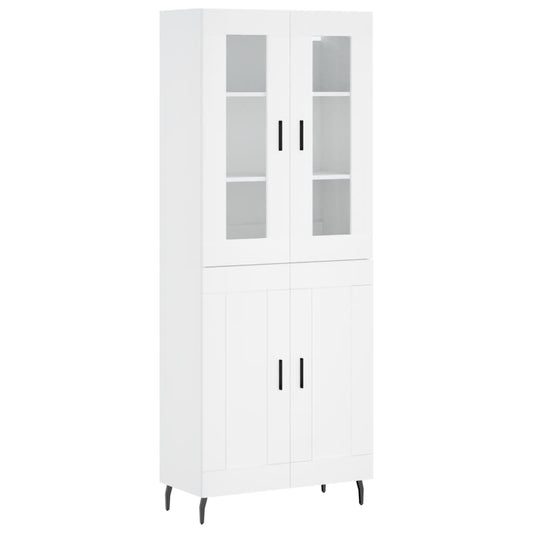 vidaXL Highboard White 69,5x34x180 cm Engineered Wood