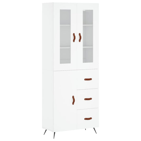 vidaXL Highboard White 69,5x34x180 cm Engineered Wood