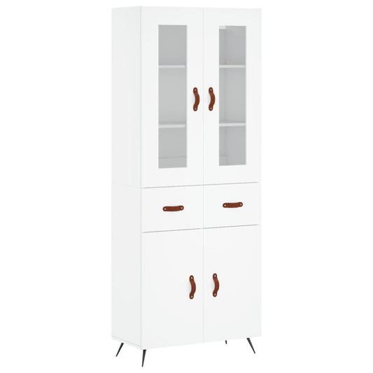 vidaXL Highboard White 69,5x34x180 cm Engineered Wood