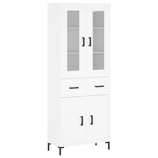 vidaXL Highboard White 69.5x34x180 cm Engineered Wood