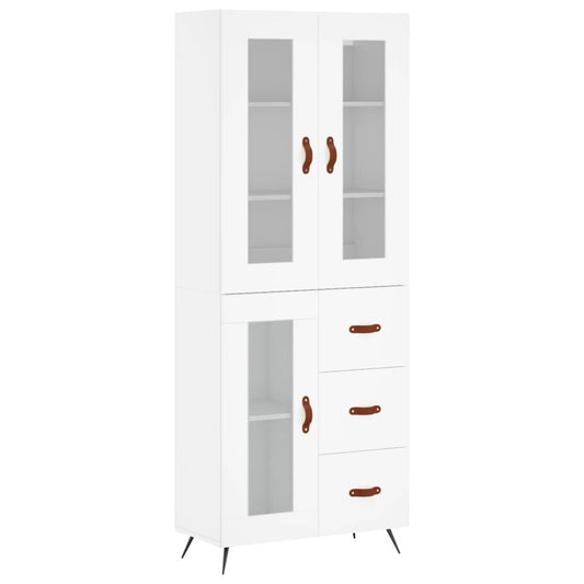 vidaXL Highboard White 69,5x34x180 cm Engineered Wood