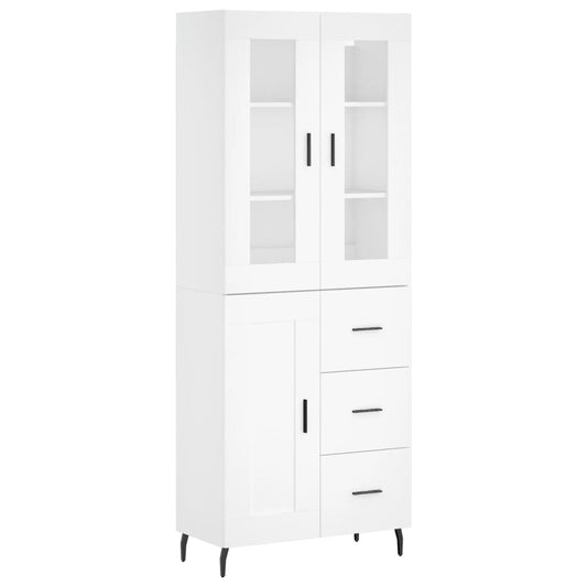 vidaXL Highboard White 69,5x34x180 cm Engineered Wood