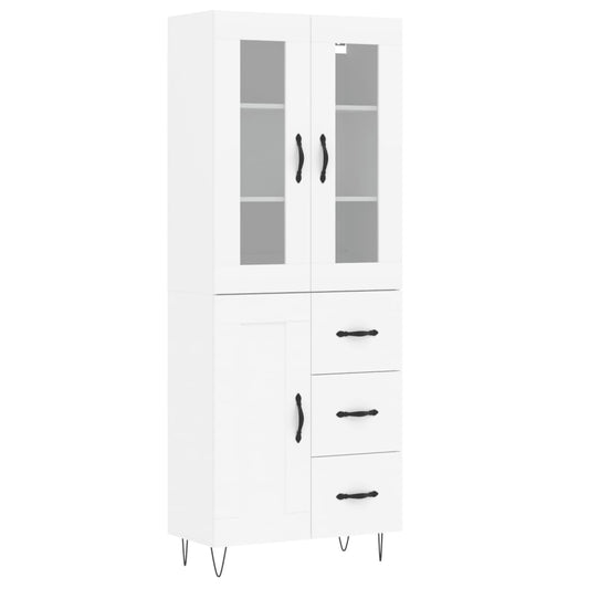vidaXL Highboard White 69.5x34x180 cm Engineered Wood