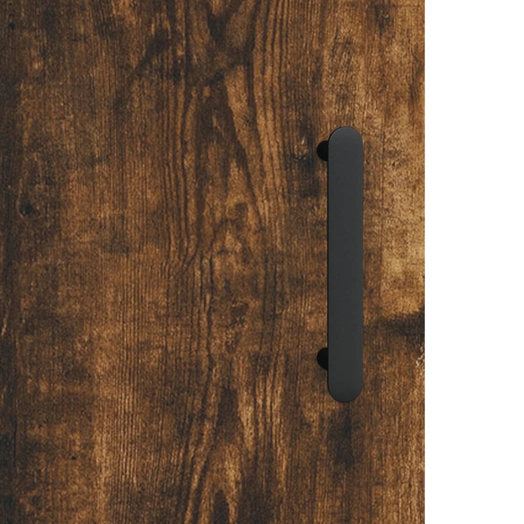 vidaXL Highboard Smoked Oak 34,5x34x180 cm Engineered Wood