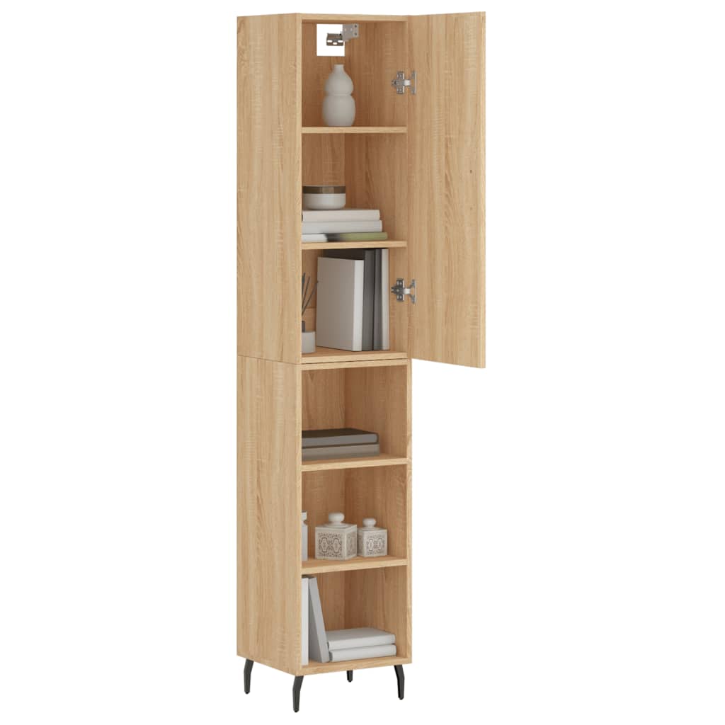vidaXL Highboard Sonoma Oak 34,5x34x180 cm Engineered Wood