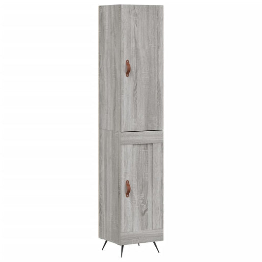 vidaXL Highboard Grey Sonoma 34.5x34x180 cm Engineered Wood