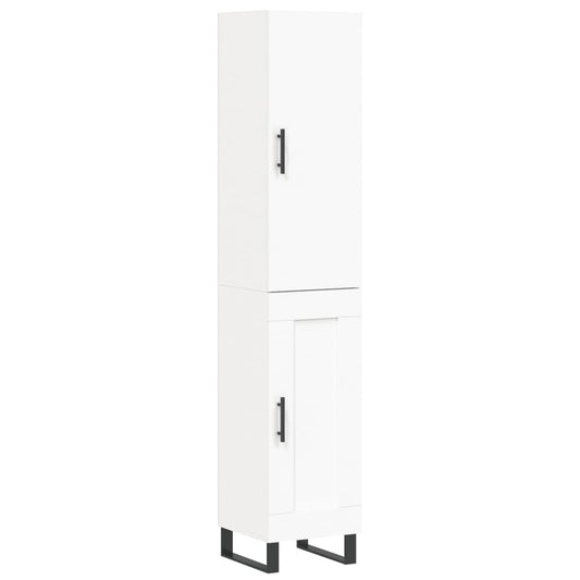 vidaXL Highboard White 34,5x34x180 cm Engineered Wood
