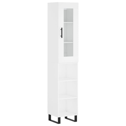 vidaXL Highboard White 34.5x34x180 cm Engineered Wood