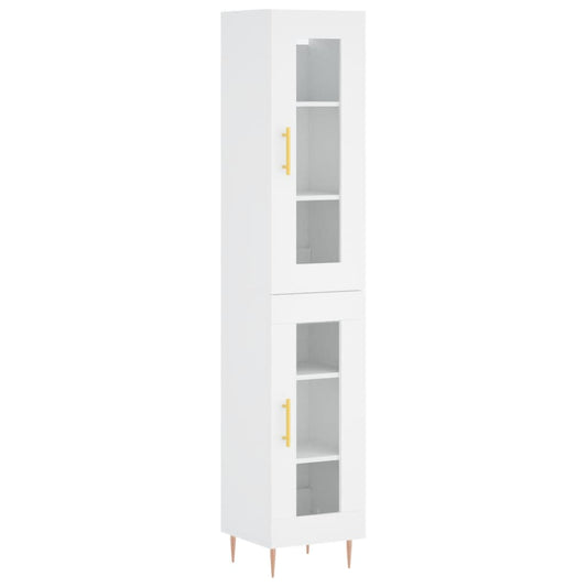 vidaXL Highboard White 34,5x34x180 cm Engineered Wood