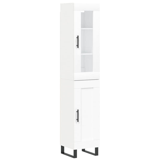 vidaXL Highboard White 34.5x34x180 cm Engineered Wood