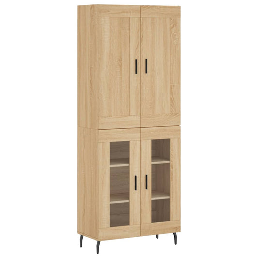 vidaXL Highboard Sonoma Oak 69.5x34x180 cm Engineered Wood