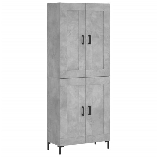 vidaXL Highboard Concrete Grey 69,5x34x180 cm Engineered Wood