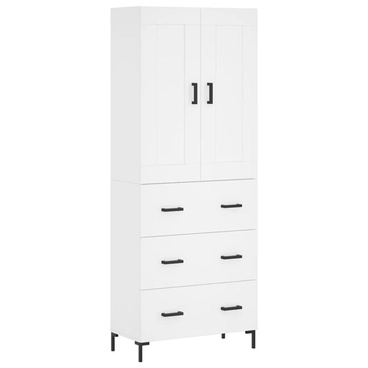 vidaXL Highboard White 69.5x34x180 cm Engineered Wood