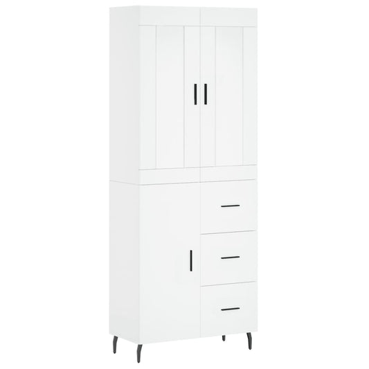 vidaXL Highboard White 69.5x34x180 cm Engineered Wood