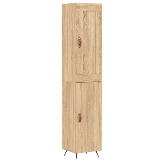 vidaXL Highboard Sonoma Oak 34.5x34x180 cm Engineered Wood