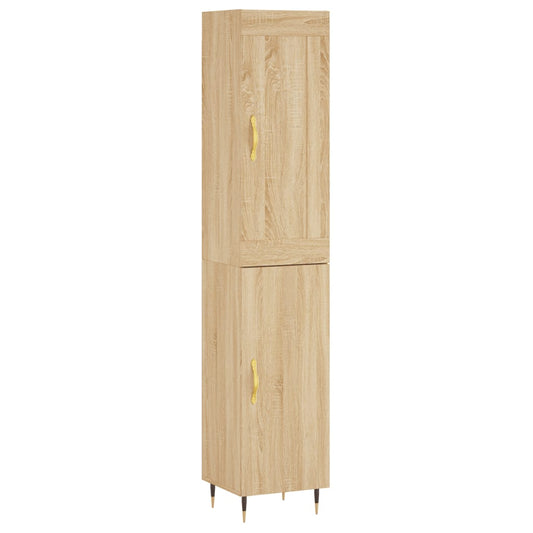 vidaXL Highboard Sonoma Oak 34.5x34x180 cm Engineered Wood