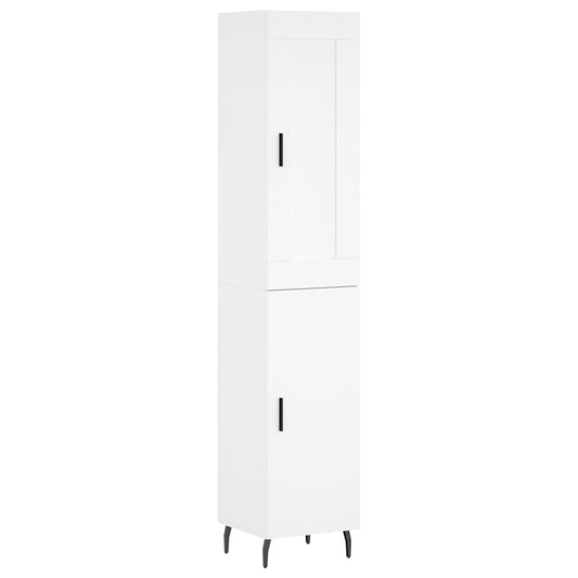 vidaXL Highboard White 34.5x34x180 cm Engineered Wood