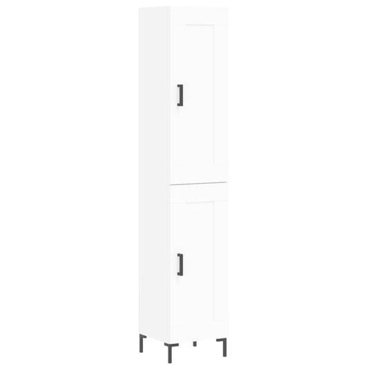 vidaXL Highboard White 34.5x34x180 cm Engineered Wood