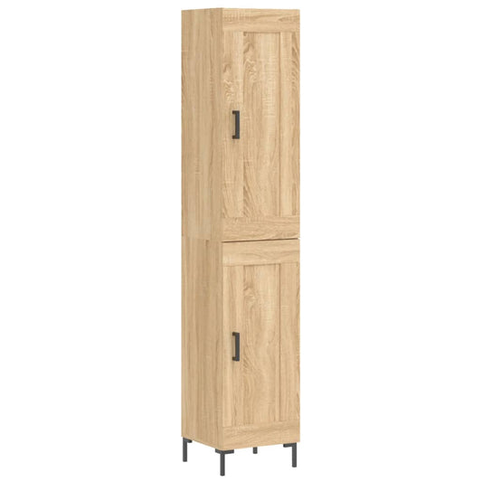 vidaXL Highboard Sonoma Oak 34.5x34x180 cm Engineered Wood