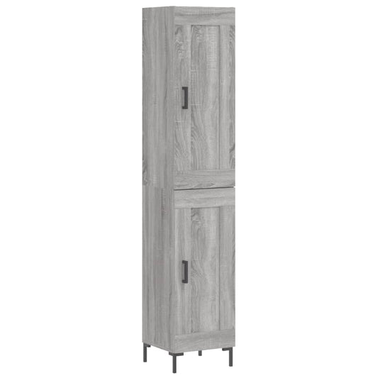 vidaXL Highboard Grey Sonoma 34.5x34x180 cm Engineered Wood