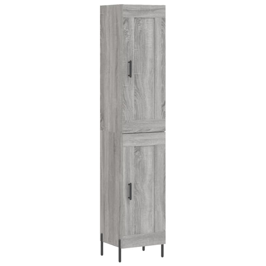 vidaXL Highboard Grey Sonoma 34.5x34x180 cm Engineered Wood