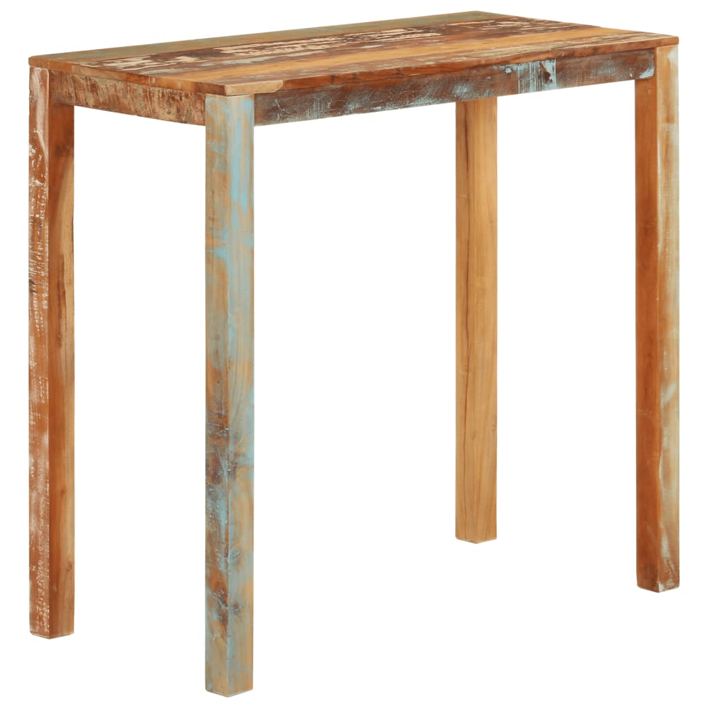 vidaXL Bar Table 112x55x108 cm Solid Wood Reclaimed