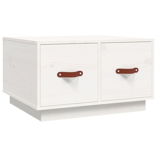 vidaXL Coffee Table White 60x53x35 cm Solid Wood Pine