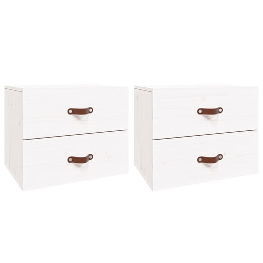 vidaXL Wall-mounted Bedside Cabinets 2 pcs White 50x36x40 cm