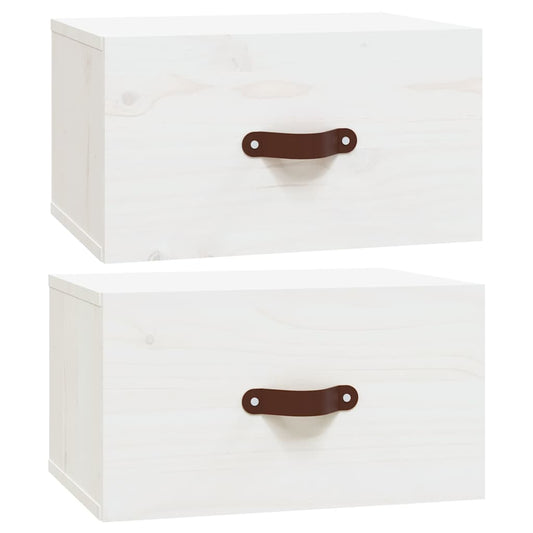 vidaXL Wall-mounted Bedside Cabinets 2 pcs White 40x29,5x22 cm