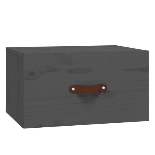 vidaXL Wall-mounted Bedside Cabinet Grey 40x29.5x22 cm