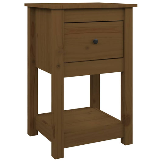 vidaXL Bedside Cabinet Honey Brown 40x35x61,5 cm Solid Wood Pine